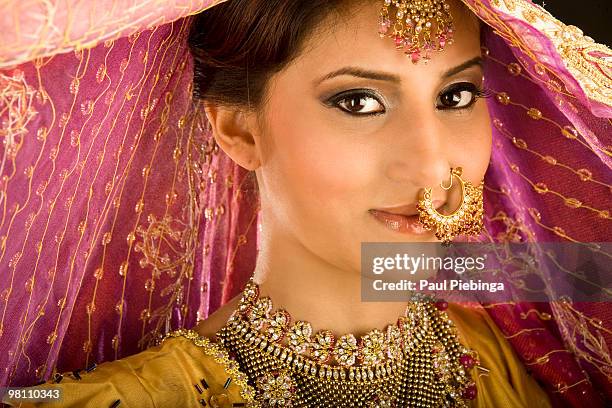 indian bride - paul piebinga stock pictures, royalty-free photos & images