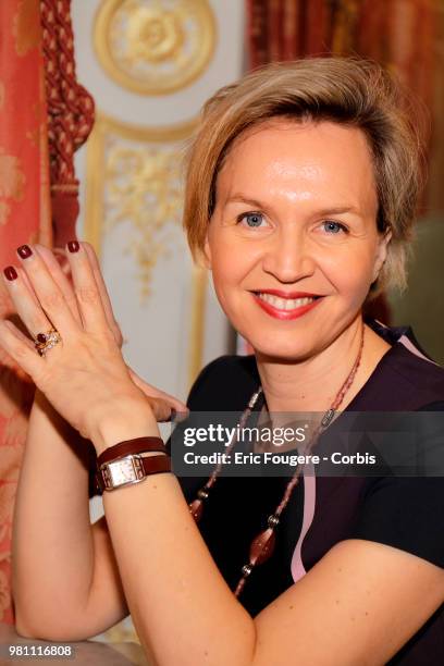 Politician Virginie Calmels poses during a portrait session in Paris, France on .