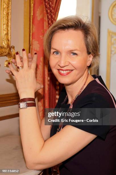 Politician Virginie Calmels poses during a portrait session in Paris, France on .