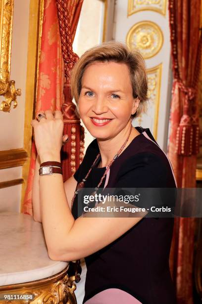 Politician Virginie Calmels poses during a portrait session in Paris, France on .