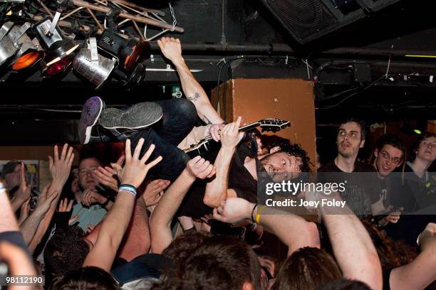 Ben Weinman of The Dillinger Escape Plan performs at The Basement on March 27, 2010 in Columbus, Ohio.