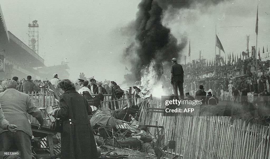 View of the crash of the Mercedes Benz 3