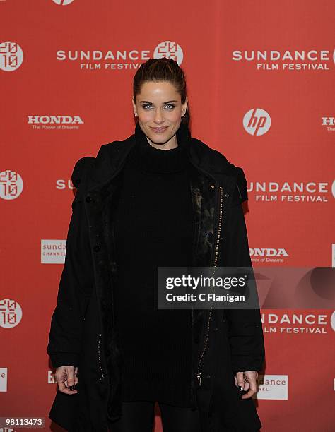 Actress Amanda Peet attends the "Please Give" Premiere during the 2010 Sundance Film Festival at Eccles Center Theatre on January 22, 2010 in Park...
