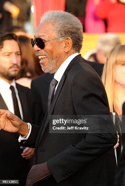 Actor Morgan Freeman arrives to the 16th Annual Screen Actors Gulld Awards held at The Shrine Auditorium on January 23, 2010 in Los Angeles,...