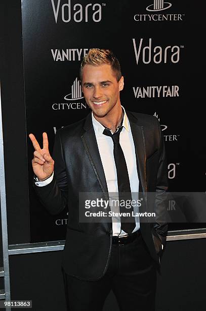 Dancer Josh Strickland arrives for the grand opening of Vdara Hotel & Spa at CityCenter on December 1, 2009 in Las Vegas, Nevada.