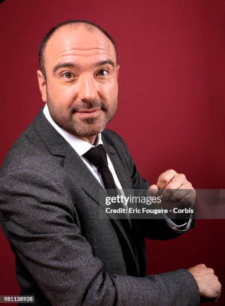 French Journalist and historian Xavier Mauduit poses during a portrait session in Paris, France on .