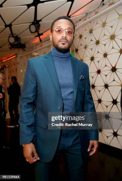 Romeo Miller arrives at the BET Her Awards Presented By Bumble at Conga Room on June 21, 2018 in Los Angeles, California.