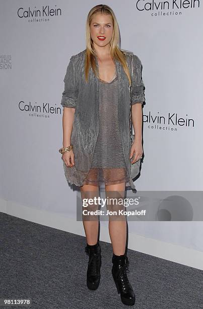 Actress Ali Larter arrives to Calvin Klein Men's And Women's Spring 2010 Collections Preview Benefit on January 28, 2010 in Los Angeles, California.