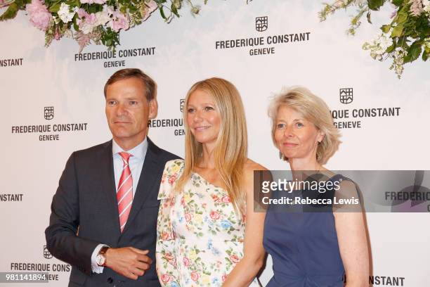 Gwyneth Paltrow attends the launch of "Gwyneth Paltrow x Frederique Constant" Ladies Automatic collection at the Design Museum on June 21, 2018 in...