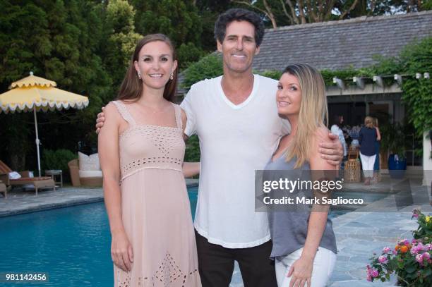 Aly Bori, Steve Brillhart and Kelly Fahey attend Hamptons Magazine and Sotheby's Present: Great Hosts Of The Hamptons on June 21, 2018 in East...