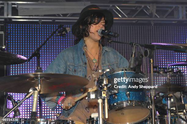 French singer and actress Stephanie Sokolinski aka Soko performs at Perez Hilton's - One Night in Austin Party during day 4 of SXSW 2010 Music...