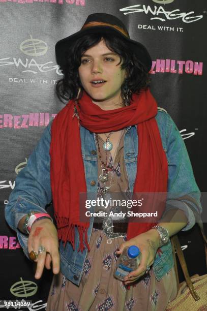 French singer and actress Stephanie Sokolinski aka Soko performs at Perez Hilton's - One Night in Austin Party during day 4 of SXSW 2010 Music...