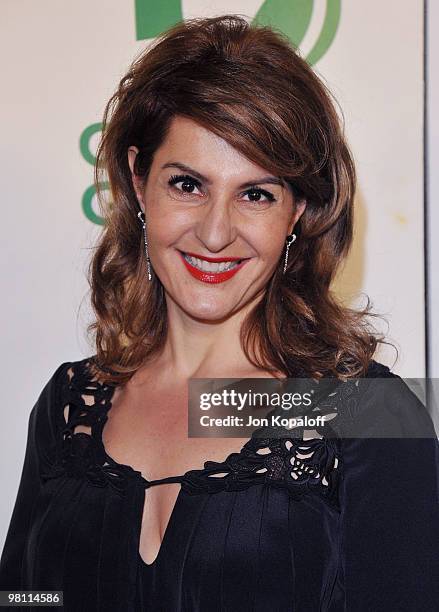 Actress Nia Vardalos arrives at Global Green USA's 7th Annual Pre-Oscar Party at Avalon on March 3, 2010 in Hollywood, California.