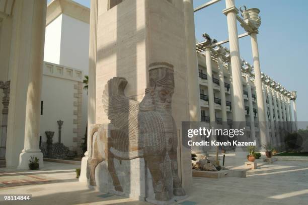 An exterior view of the Dariush Grand Hotel in Kish, a resort island in the Persian Gulf, Iran, 2nd July 2003. The hotel was built to resemble...