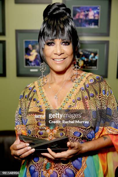 Icon Award recipient Sheila E. Attends the BET Her Awards Presented By Bumble at Conga Room on June 21, 2018 in Los Angeles, California.