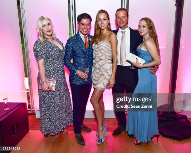 Sarah Stengel, Karl Yeh, Celeste Drubner, Christopher Steffens and Olivia Drubner attend Mr. Morgan's Summer Soiree at The Morgan Library & Museum on...