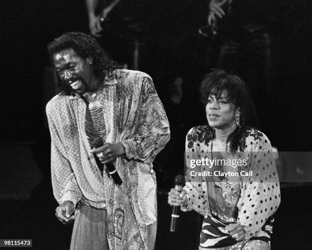 Nick Ashford and Valerie Simpson of Ashford And Simpson performing at the Concord Pavilion in Concord, California on August 11, 1985