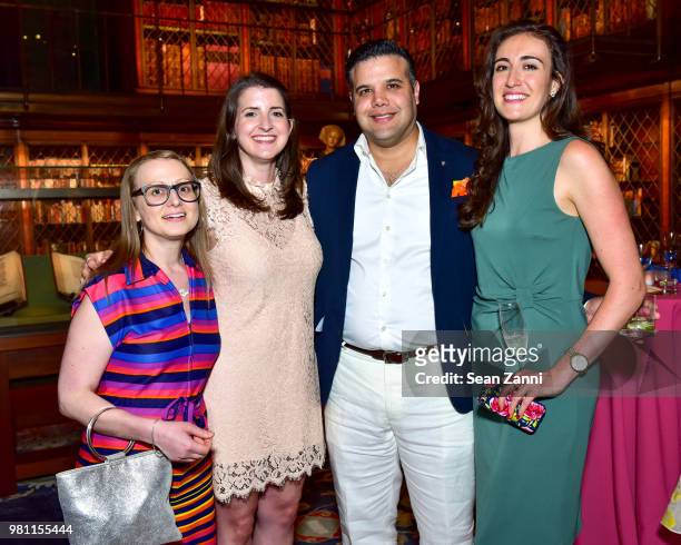 Suz Massen, Jessica Karcher, Diego Miranda and Maria Hayden attend Mr. Morgan's Summer Soiree at The Morgan Library & Museum on June 21, 2018 in New...