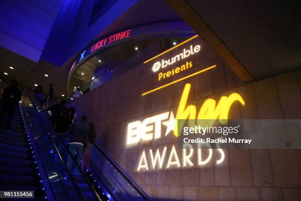 General view of atmosphere at the BET Her Awards Presented By Bumble at Conga Room on June 21, 2018 in Los Angeles, California.