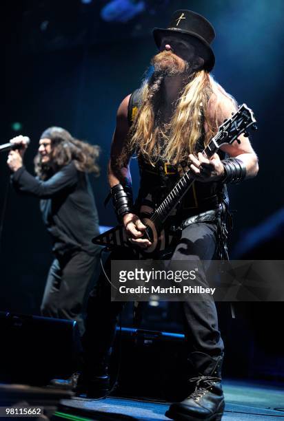 Ozzy Osbourne performs with Zakk Wylde at the Rod Laver Arena on 15th March 2008 in Melbourne, Australia.