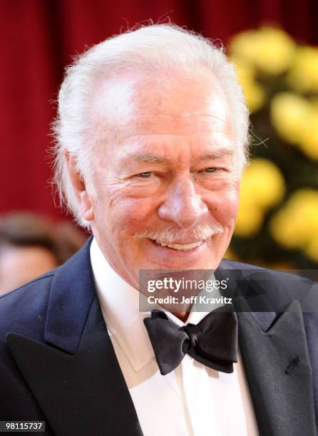 Actor Christopher Plummer arrives at the 82nd Annual Academy Awards held at the Kodak Theatre on March 7, 2010 in Hollywood, California.