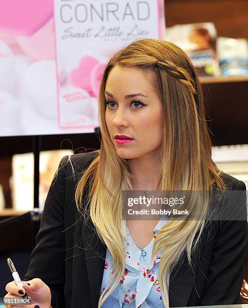 Lauren Conrad promotes "Sweet Little Lies" at Barnes & Noble on March 28, 2010 in Fairless Hills, Pennsylvania.