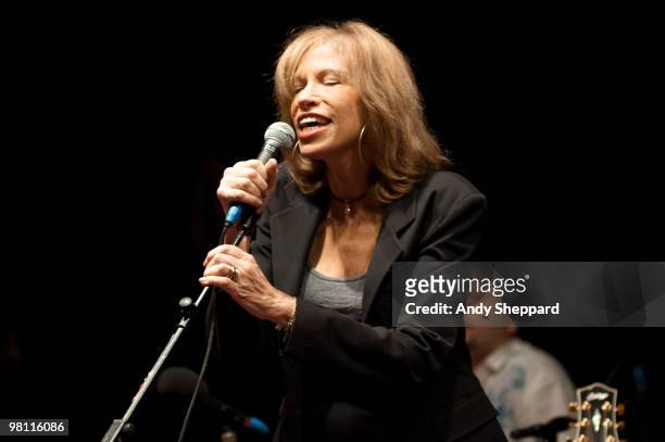 Carly Simon performs exclusively for BBC Radio 2 at BBC Maida Vale Studios on March 2, 2010 in London, England.
