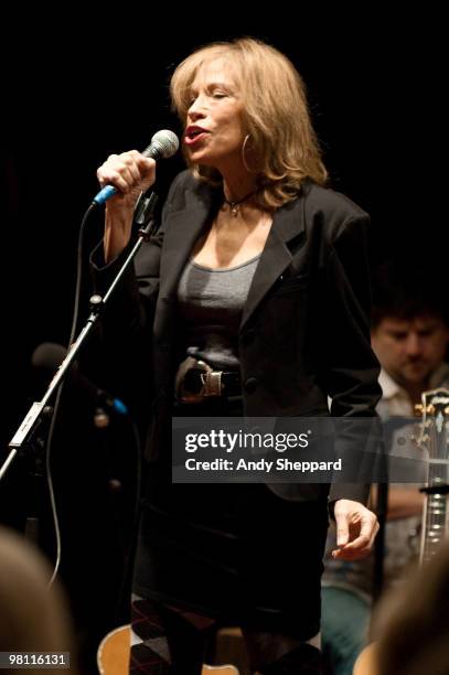 Carly Simon performs exclusively for BBC Radio 2 at BBC Maida Vale Studios on March 2, 2010 in London, England.