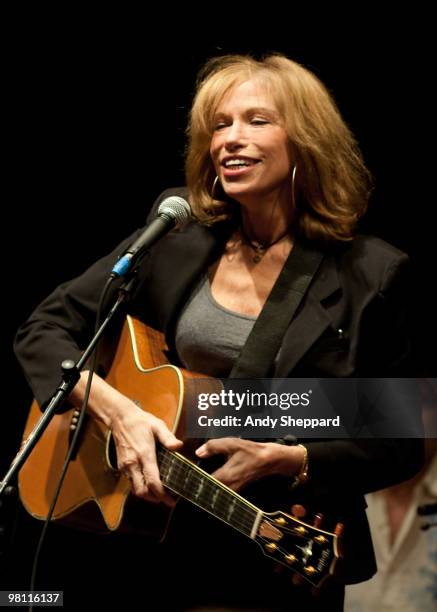 Carly Simon performs exclusively for BBC Radio 2 at BBC Maida Vale Studios on March 2, 2010 in London, England.