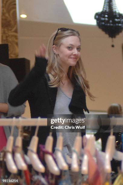 Actress Amanda Seyfried is seen at Alice+Olivia on March 9, 2010 in West Hollywood, California.