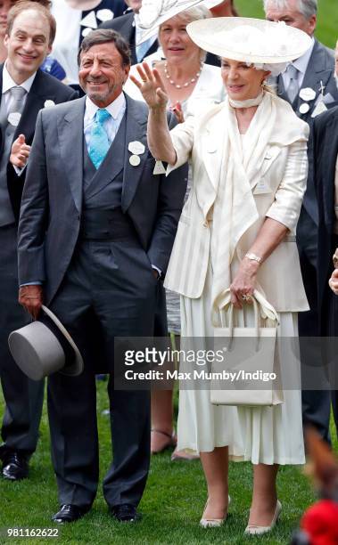 Sir Rocco Forte and Princess Michael of Kent attend day 2 of Royal Ascot at Ascot Racecourse on June 20, 2018 in Ascot, England.
