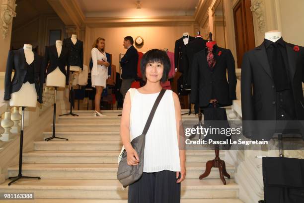 Wendy Hu-Robert attends the Smalto Menswear Spring/Summer 2019 Presentation as part of Paris Fashion Week on June 22, 2018 in Paris, France.