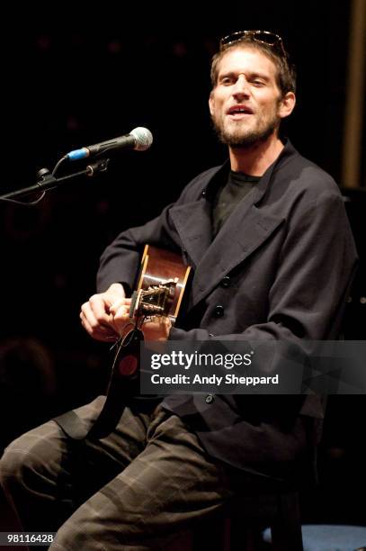 Ben Taylor joins his mother Carly Simon in an exclusive performance for BBC Radio 2 at BBC Maida Vale Studios on March 2, 2010 in London, England.