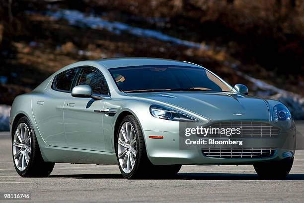 The four door Aston Martin Rapide sedan is photographed in Bear Mountain State Park in Bear Mountain, New York, U.S., on Tuesday, March 9, 2010. The...