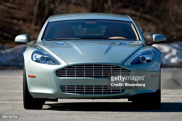 The four door Aston Martin Rapide sedan is photographed in Bear Mountain State Park in Bear Mountain, New York, U.S., on Tuesday, March 9, 2010. The...