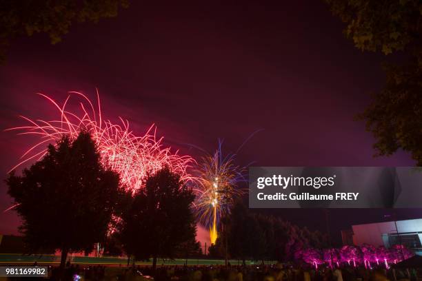 feu d'artifice de mulhouse - mulhouse photos et images de collection