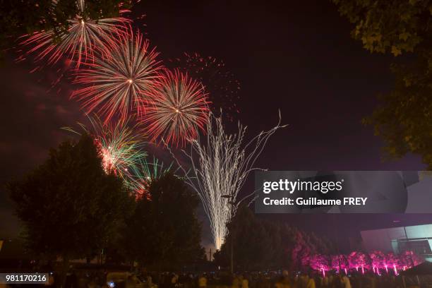 feu d'artifice de mulhouse - mulhouse photos et images de collection