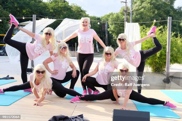 Daniela Katzenberger presents her collection for Uncle Sam Sportswear by Daniela Katzenberger on June 21, 2018 in Cologne, Germany.
