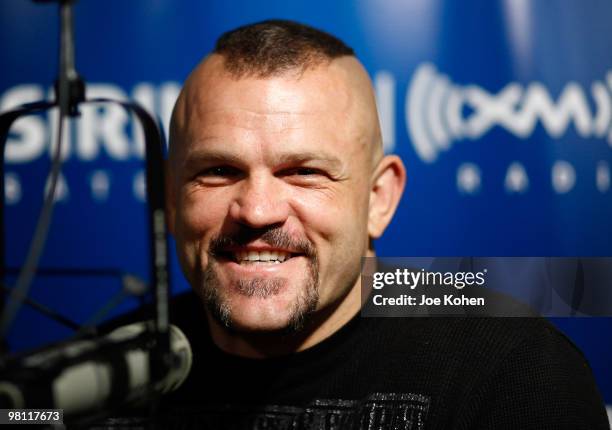 Mixed martial artist Chuck Liddell visits the SIRIUS XM Studio on March 29, 2010 in New York City