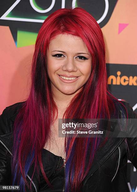 Singer Allison Iraheta arrives at Nickelodeon's 23rd Annual Kids' Choice Awards held at UCLA's Pauley Pavilion on March 27, 2010 in Los Angeles,...