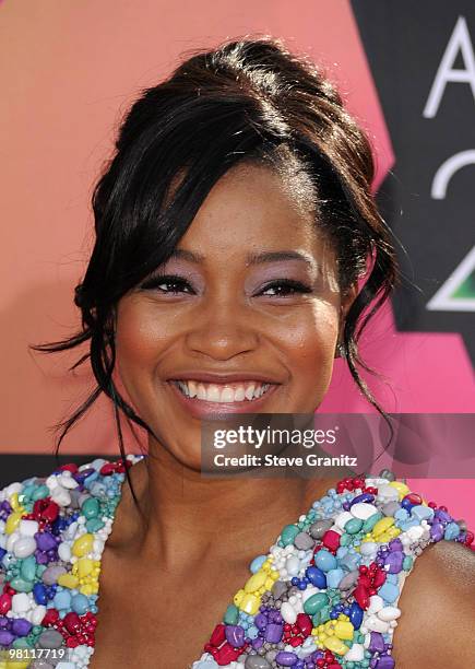 Actress Keke Palmer arrives at Nickelodeon's 23rd Annual Kids' Choice Awards held at UCLA's Pauley Pavilion on March 27, 2010 in Los Angeles,...