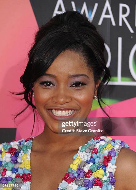 Actress Keke Palmer arrives at Nickelodeon's 23rd Annual Kids' Choice Awards held at UCLA's Pauley Pavilion on March 27, 2010 in Los Angeles,...