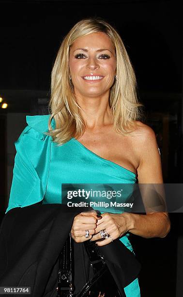 Tess Daly is sighted at the Late Late Show Studios on March 19, 2010 in Dublin, Ireland.