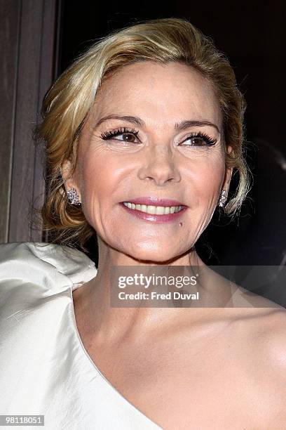 Kim Kattrall attends The Laurence Olivier Awards at The Grosvenor House Hotel on March 21, 2010 in London, England.