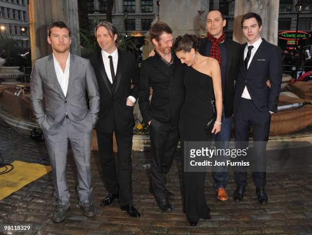 Actors Sam Worthington, Mads Mikkelsen, Jason Flemyng, Alexa Davalos, director Louis Letterier and actor Nicolas Hoult attend the 'Clash Of The...