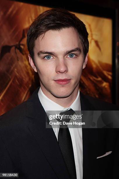 Nicholas Hoult arrives at the world premiere of Clash Of The Titans held at the Empire Leicester Square on March 29, 2010 in London, England.