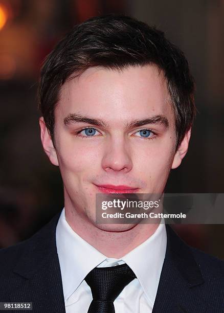 Nicholas Hoult arrives at the World Film Premiere of 'Clash of the Titans' at the Empire Leicester Square on March 29, 2010 in London, England.