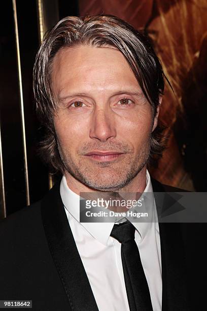 Mads Mikkelsen arrives at the world premiere of Clash Of The Titans held at the Empire Leicester Square on March 29, 2010 in London, England.