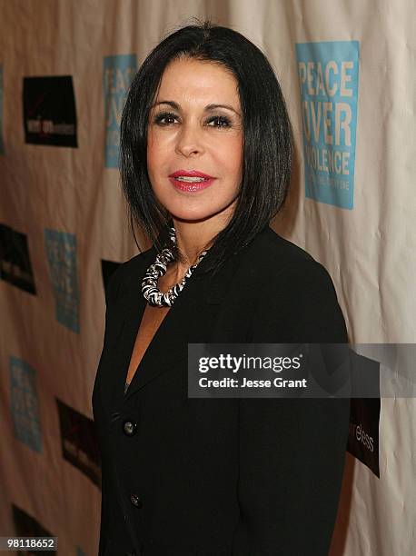 Actress Maria Conchita Alonso arrives at the Peace Over Violence 38th Annual Humanitarian Awards at the Beverly Hills Hotel on November 6, 2009 in...