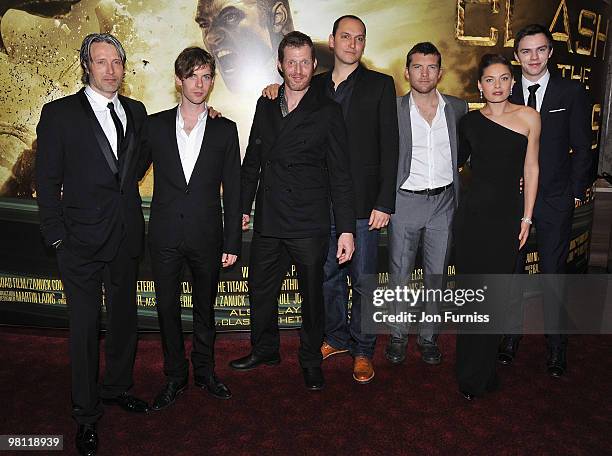 Actors Mads Mikkelsen, Luke Treadaway, Jason Flemyng, director Louis Letterier, actors Sam Worthington, Alexa Davalos and Nicolas Hoult attend the...